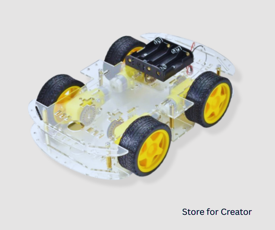 4WD Smart Car Chassis Kit (Acrylic Frame)