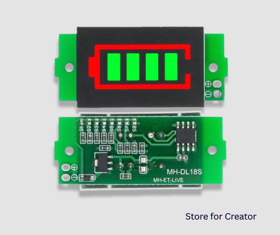 Lithium Battery Capacity Indicator Module (Green, 1S/2S/3S/4S/5S/6S/7S/8S)