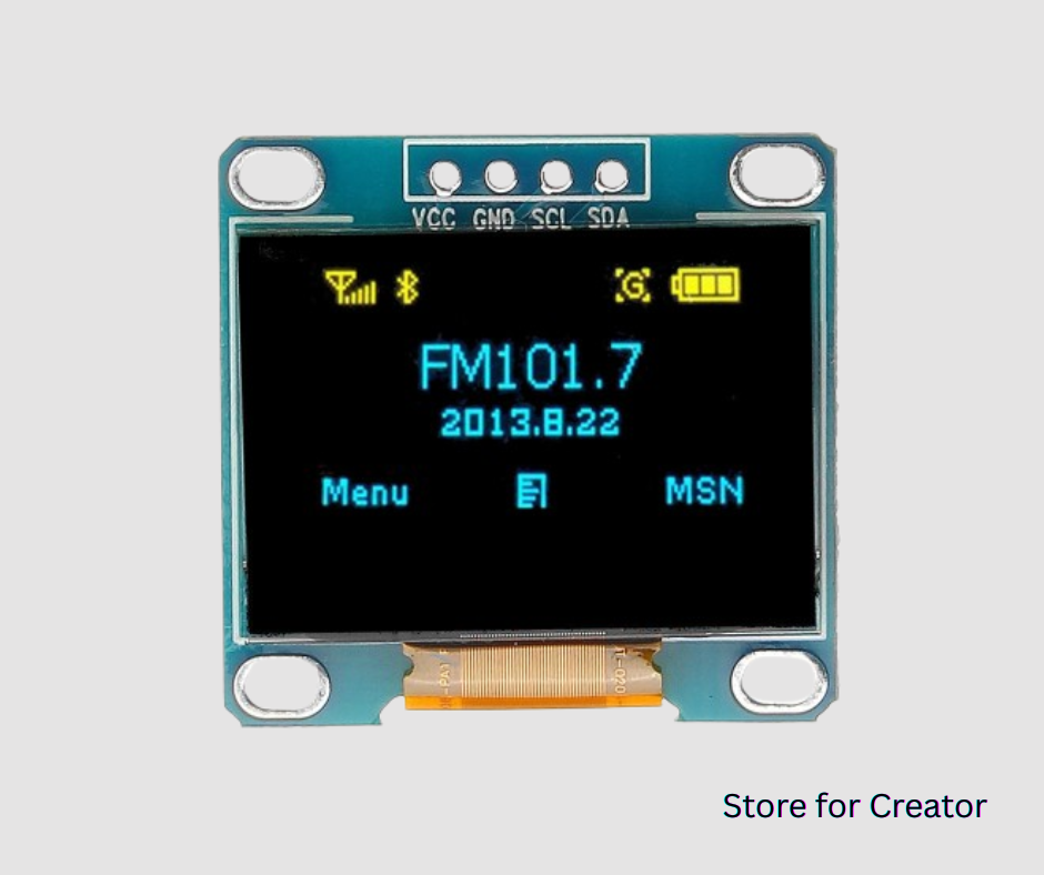 0.96 OLED Display Module (128×64) (White)