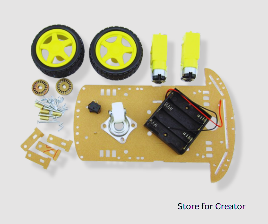 2WD Smart Car Chassis Kit (Acrylic Frame)