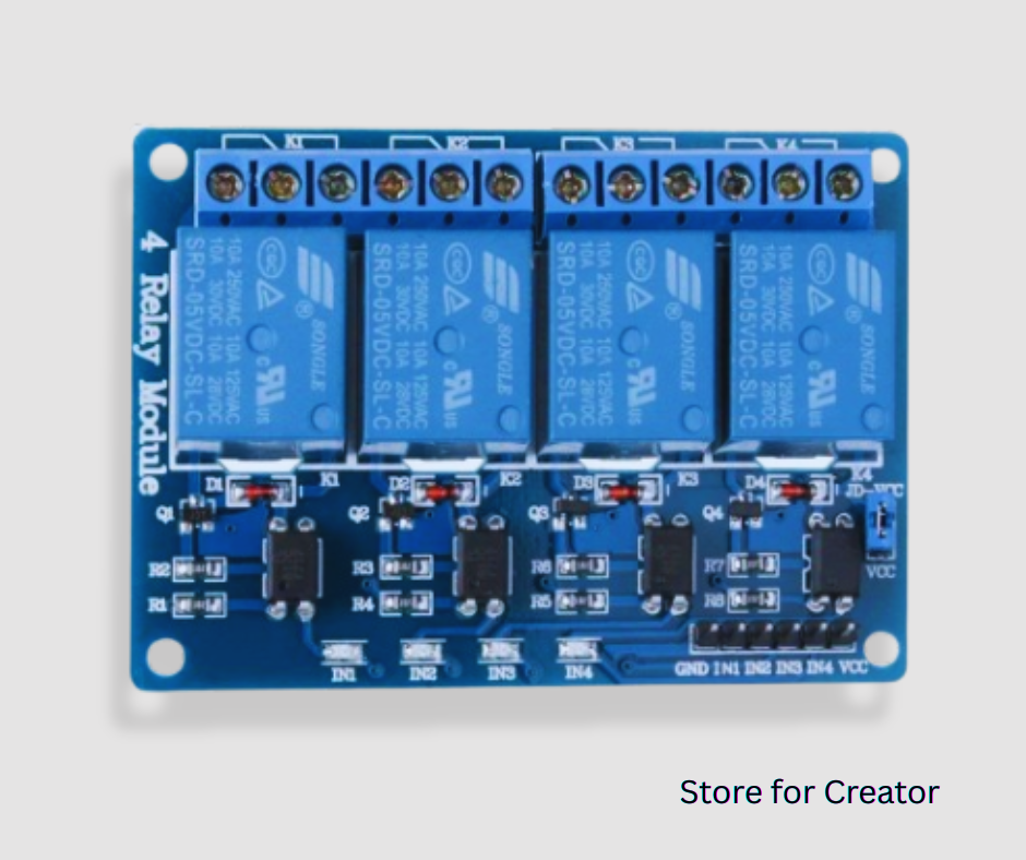 4 Channel Relay Module (5V,10A)